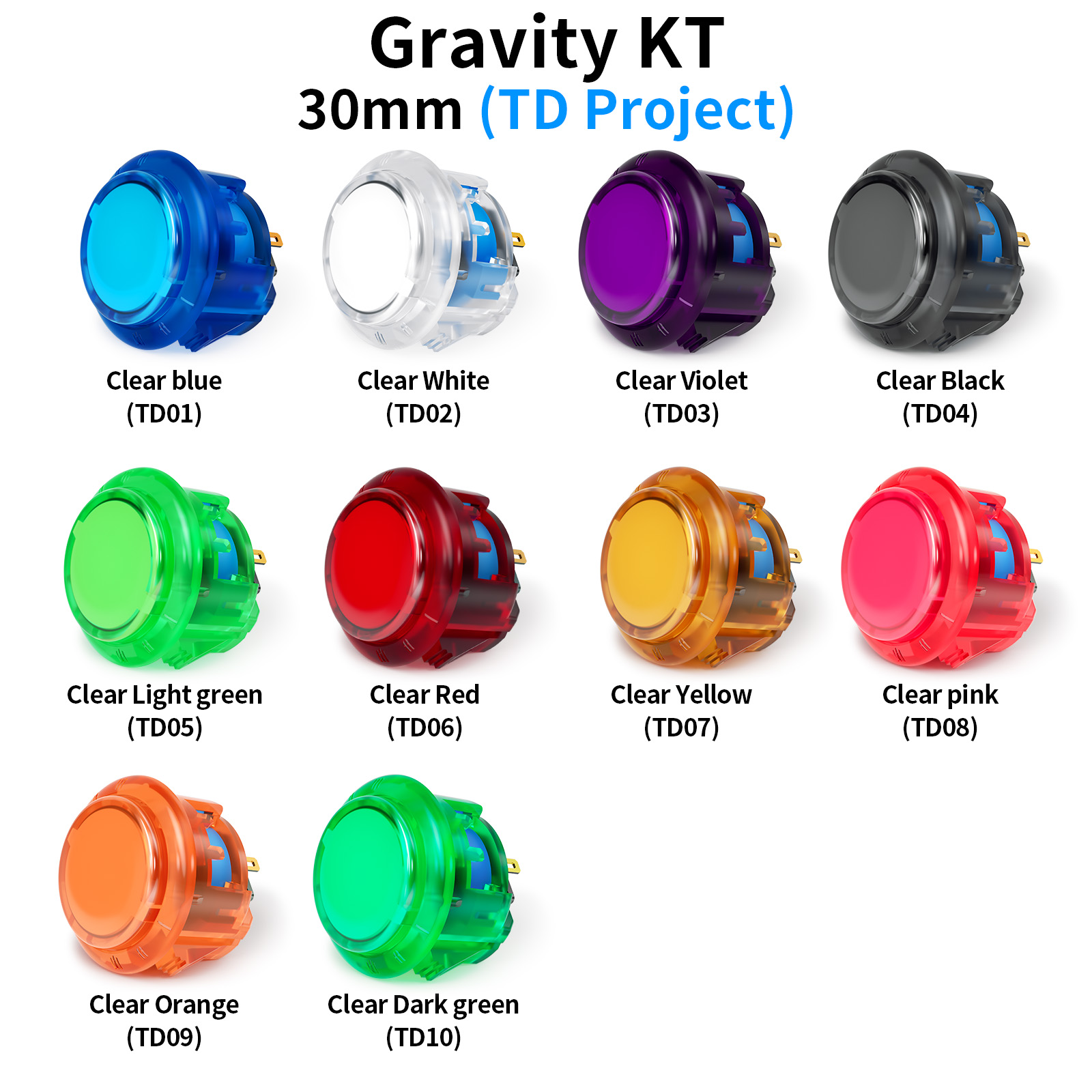 Joystick Arcade Parts - Qanba tombol Arcade gravitasi KT tombol