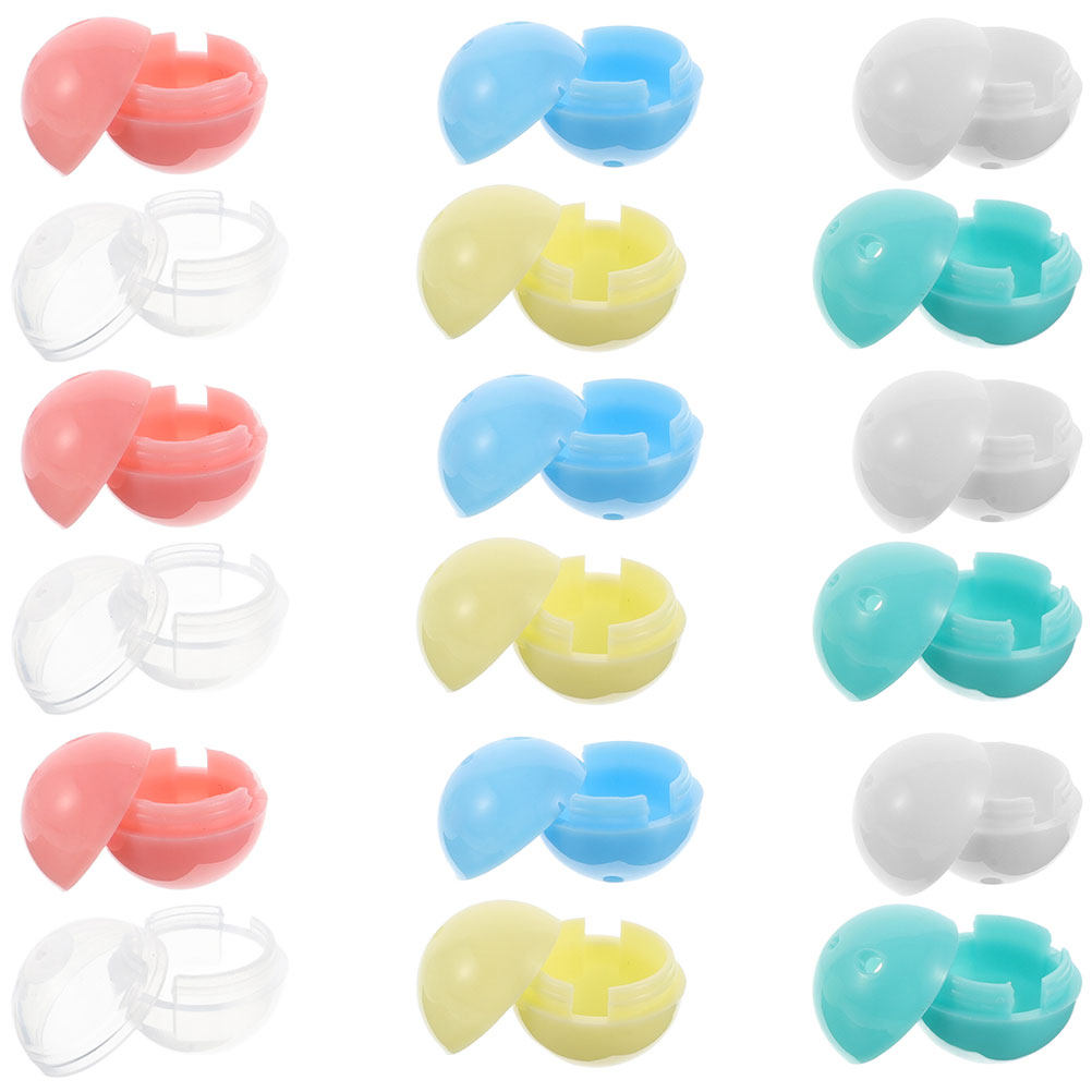 Prize Capsule Toy Machine - 30 Buah Kapsul Bulat Mini Transparan