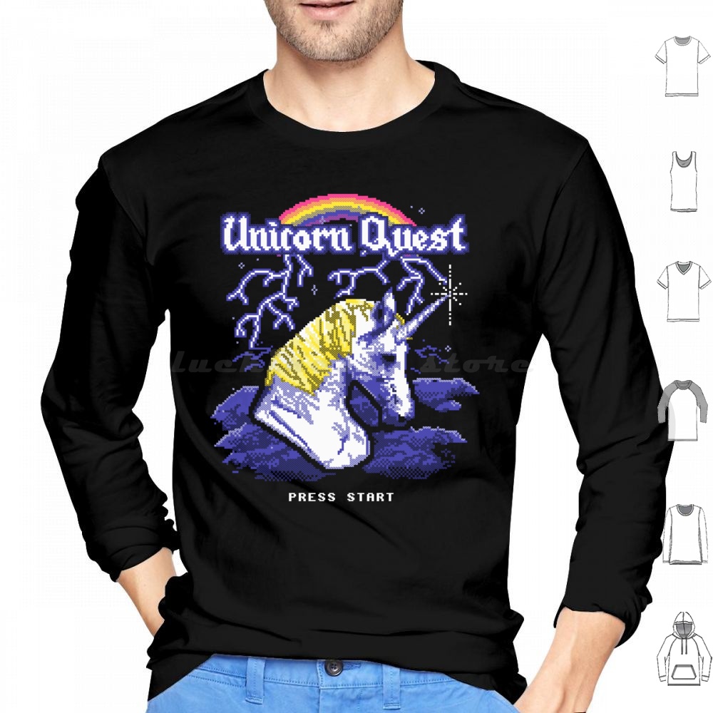 Arcade Quest - Unicorn Quest Hoodie Katun Lengan Panjang