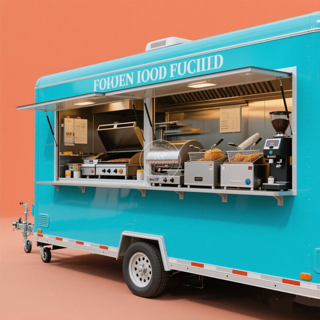 Hot Dog Vending Cart - Desain Baru Kios Es Krim Makanan