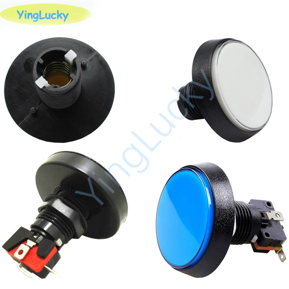 Coin Acceptor Selector - 10 buah tombol Arcade 60MM lampu