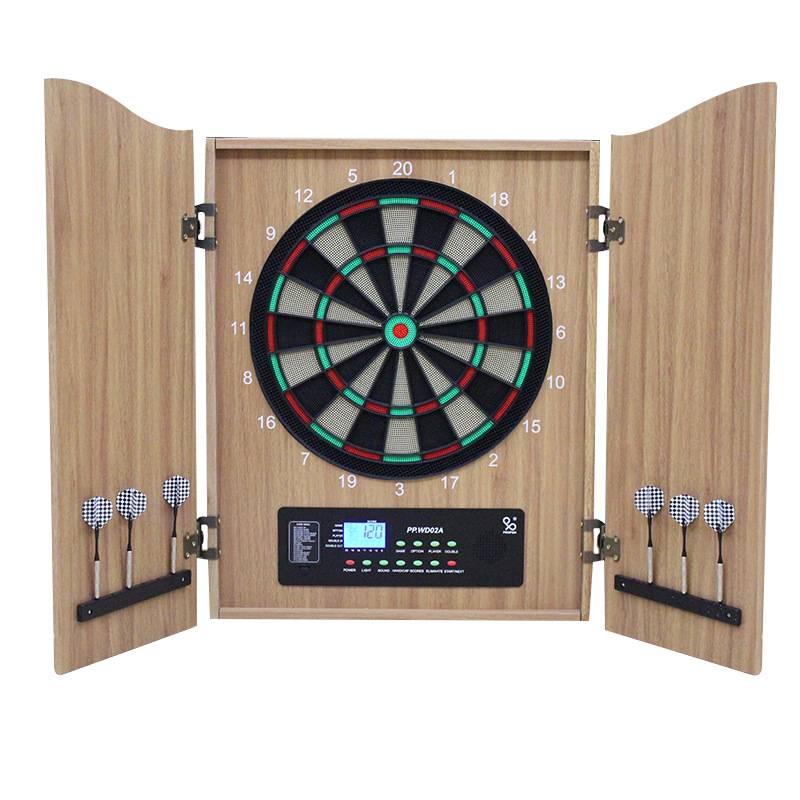 Electronic Dartboard Cabinet - Kabinet papan dart elektronik kayu mewah