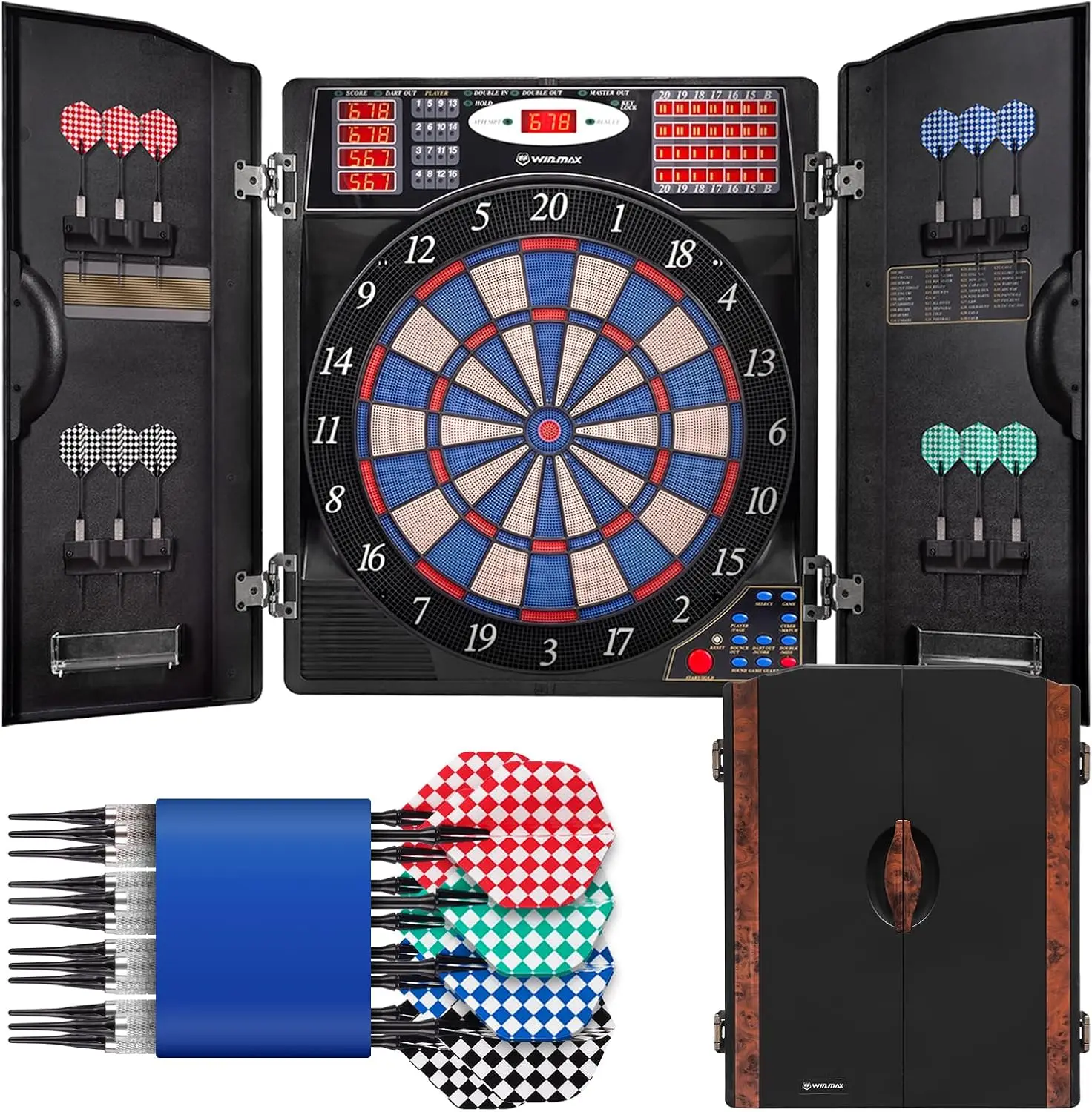 Set Kabinet Papan Dart Elektro - Electronic Dartboard Cabinet ulasan dan harga