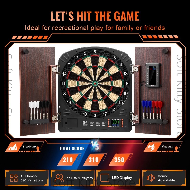 Set Papan Dart dan Kabinet Pen - Electronic Dartboard Cabinet ulasan dan harga