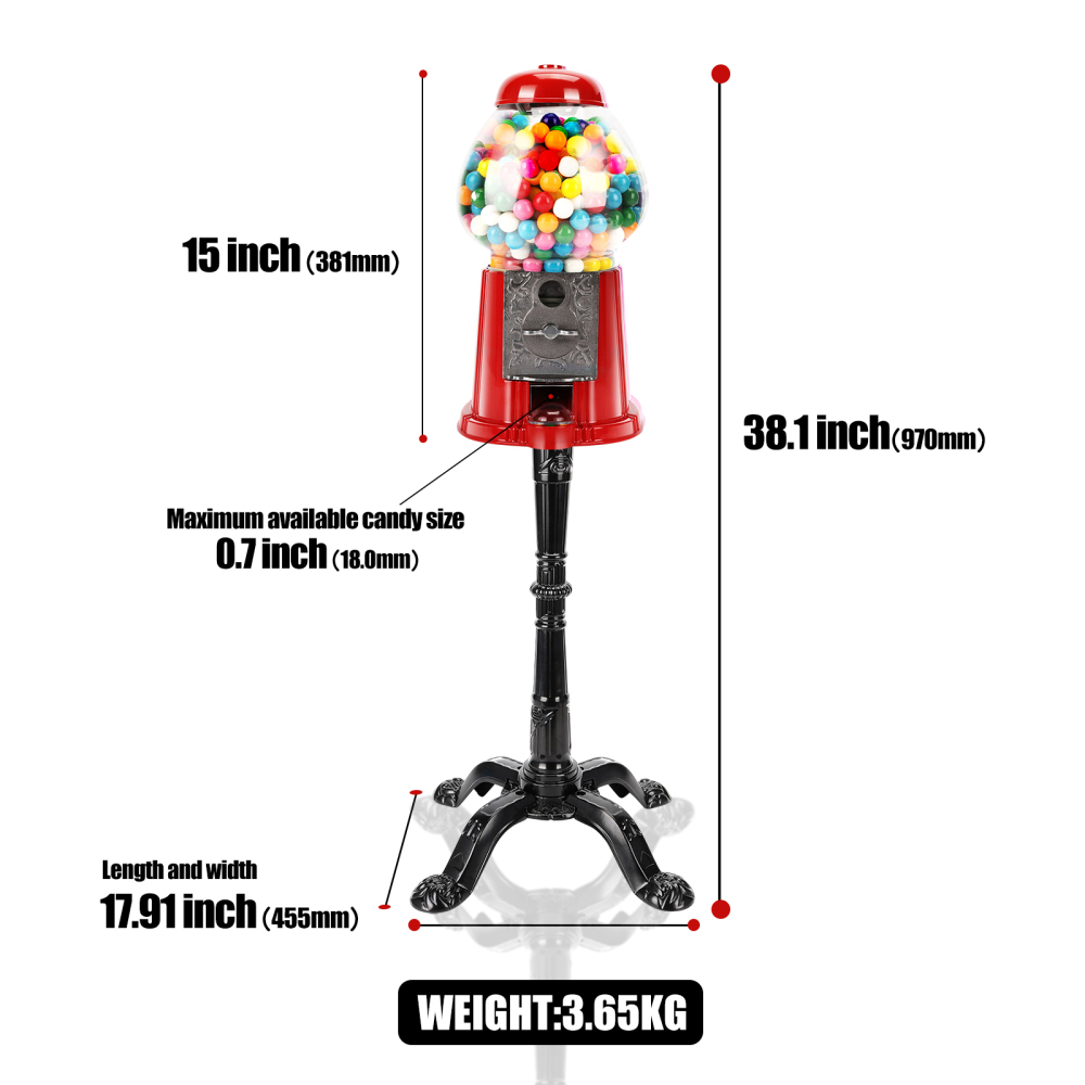 Mesin Permen Karet Merah Komer - Bubble Gum Machine ulasan dan harga