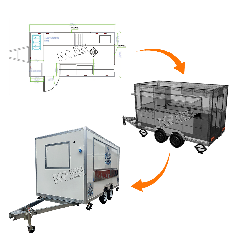 Desain Baru Kios Es Krim Makan - Hot Dog Vending Cart ulasan dan harga