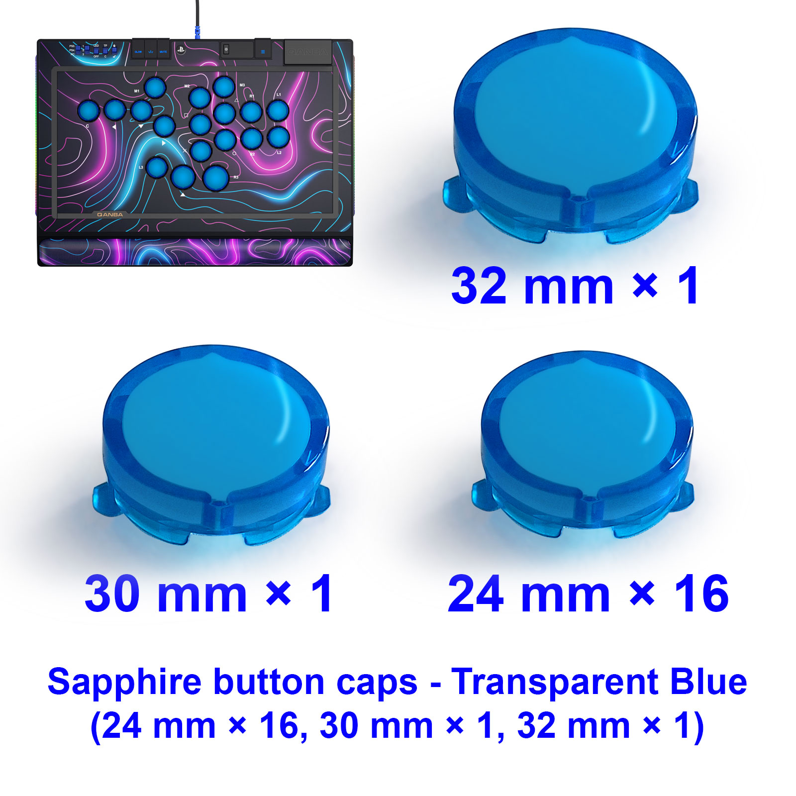 QANBA SAPPHIRE S1 Tutup Tombol - Joystick Arcade Parts ulasan dan harga