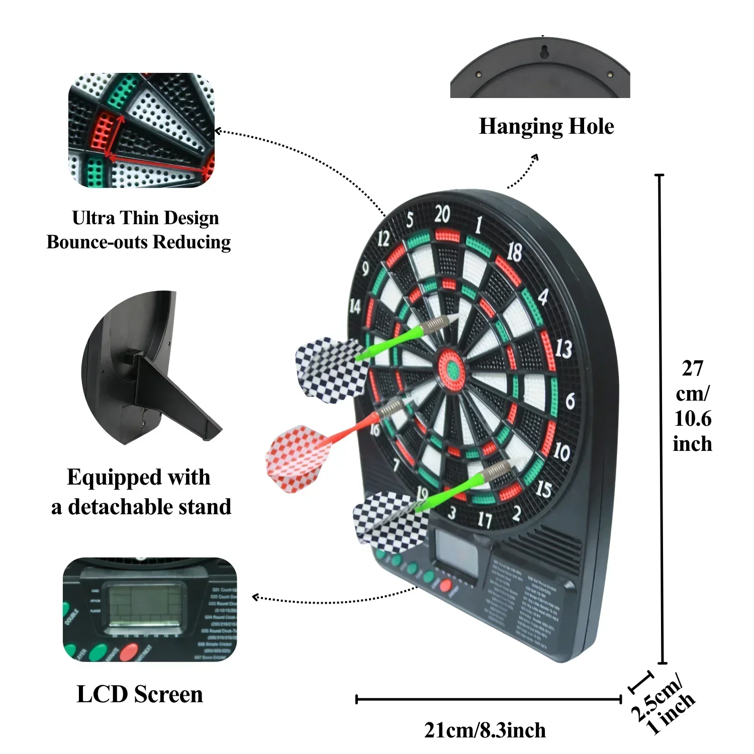 Papan Dart Elektronik Portabel - Electronic Dartboard Cabinet ulasan dan harga