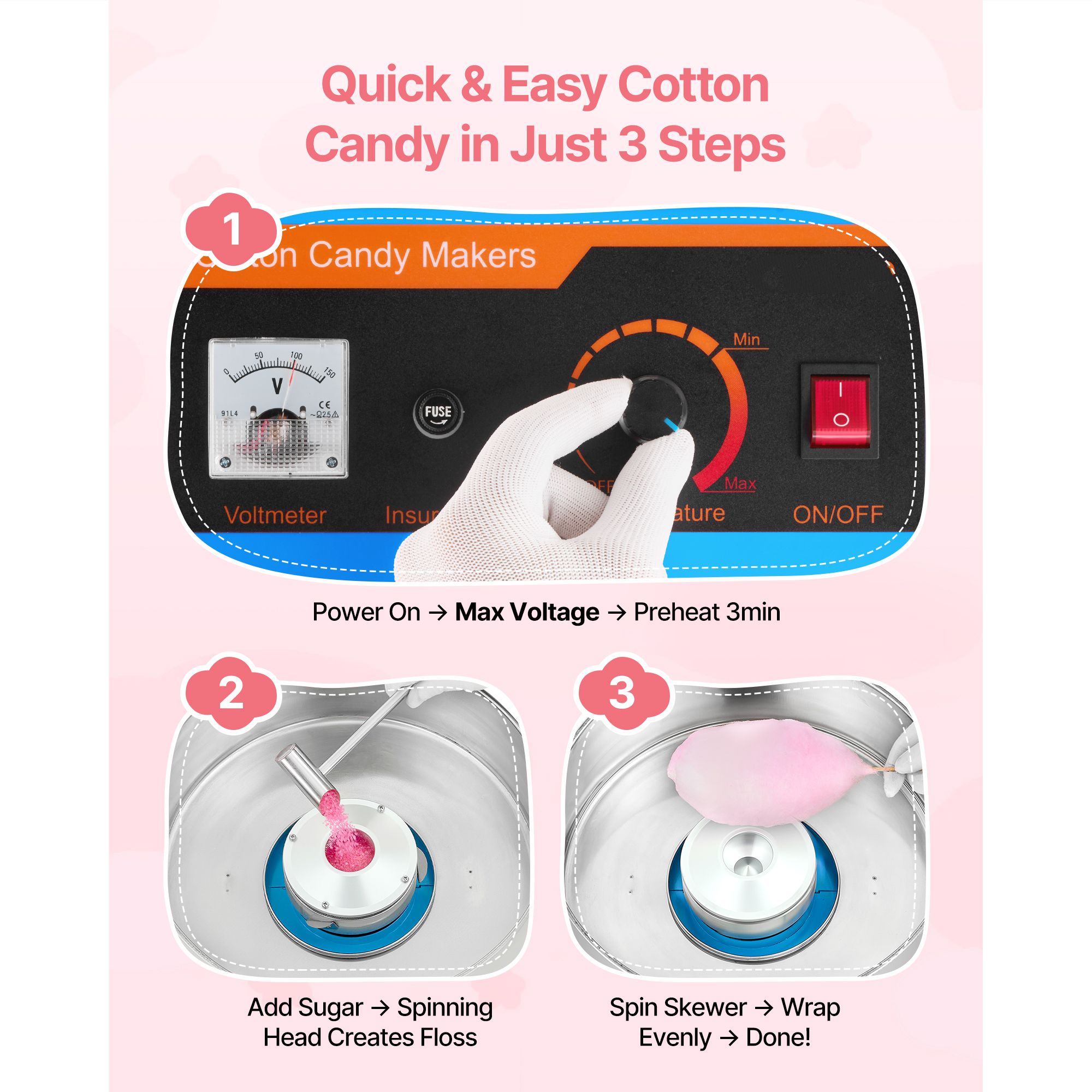 Mesin Pembuat Permen Kapas Lis - Candy Floss Machine ulasan dan harga