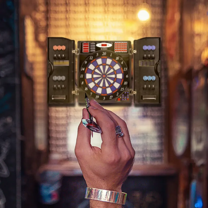 Papan Dart Latihan Elektronik  - Electronic Dartboard Cabinet ulasan dan harga
