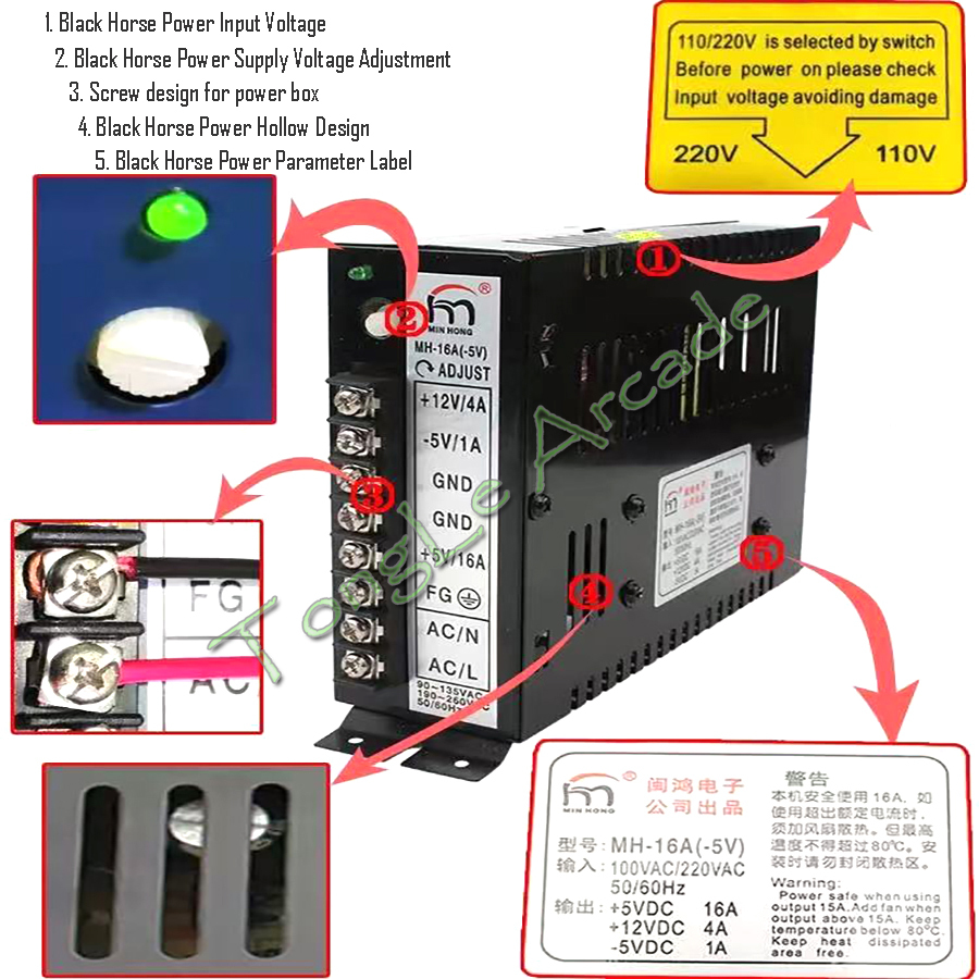 Bagian Arcade Jamma MH-16A(-5V - Coin Acceptor Selector ulasan dan harga