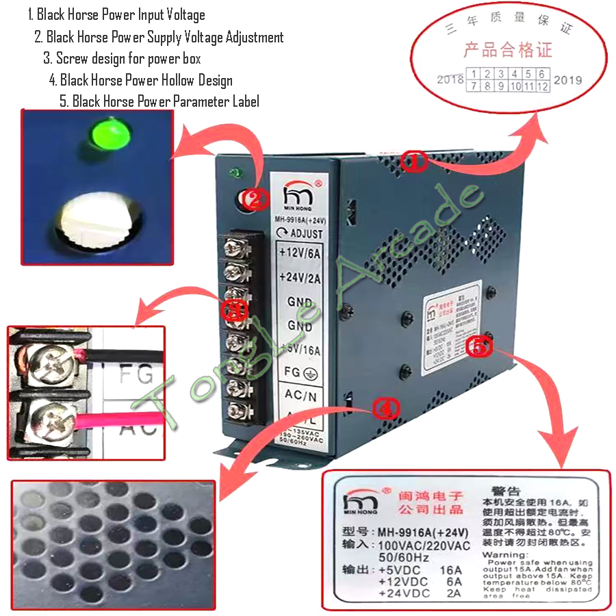 Bagian Arcade Jamma MH-16A(-5V - Coin Acceptor Selector ulasan dan harga